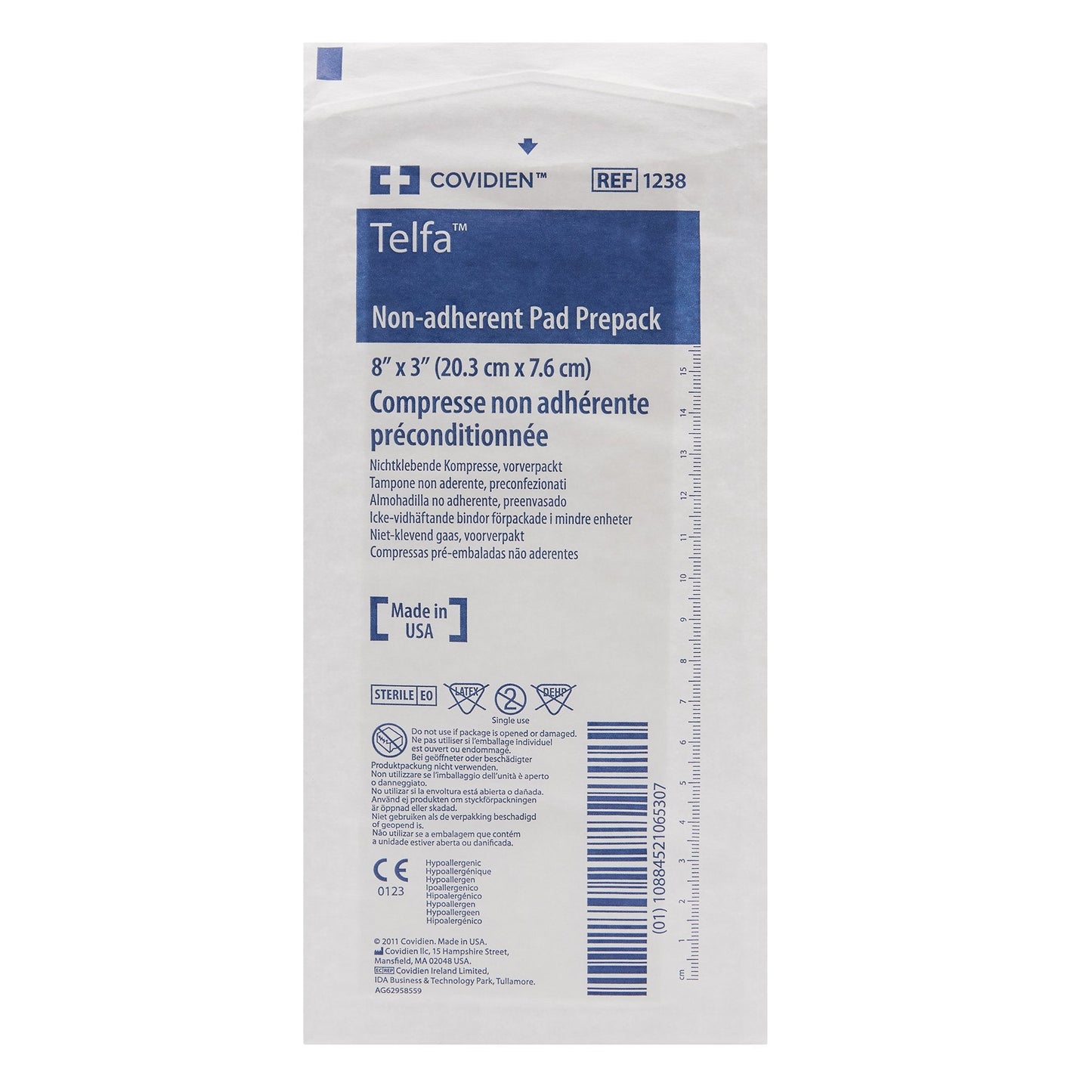 Telfa™ Ouchless Nonadherent Dressing, 3 x 8 Inch 1238-