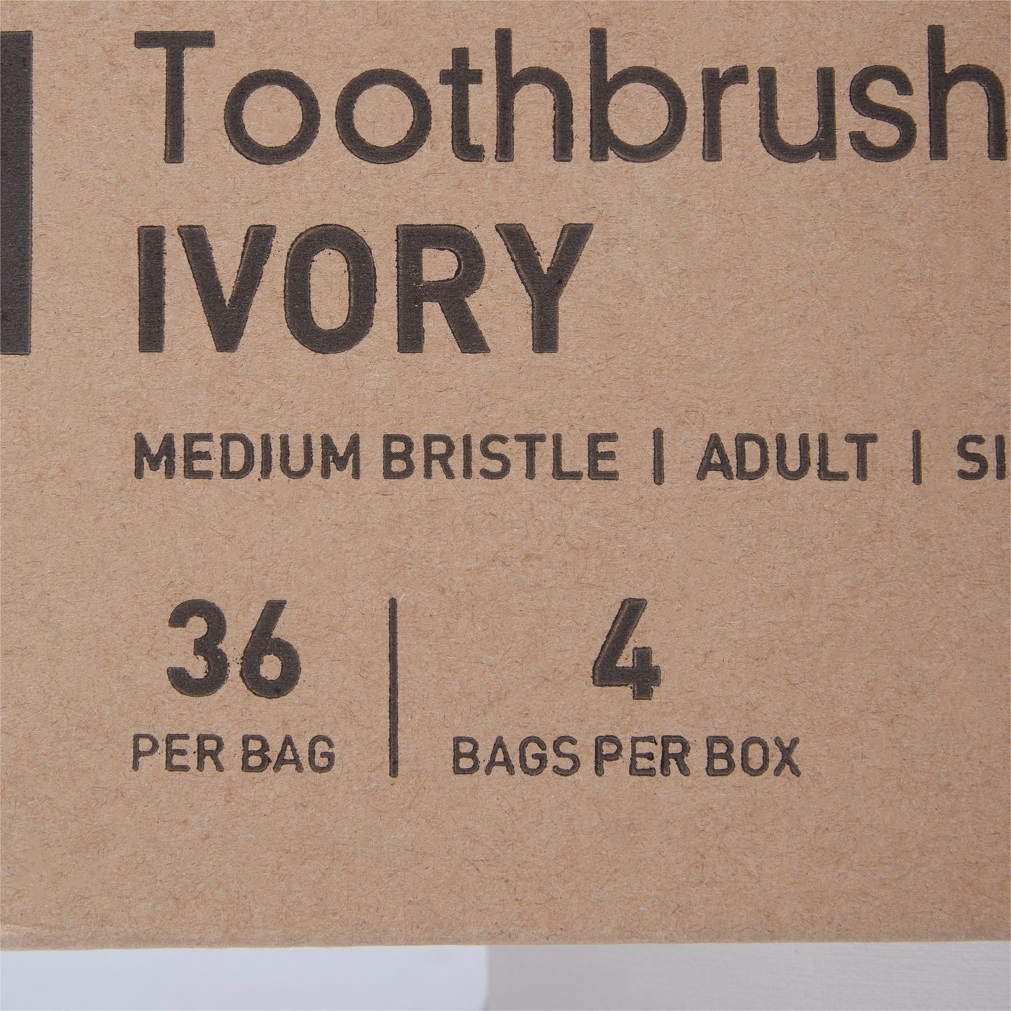McKesson Toothbrush, Ivory, Medium, 1-1/16" x 3/8" Head, 1/2" x 5-7/8" Handle 16-TB39
