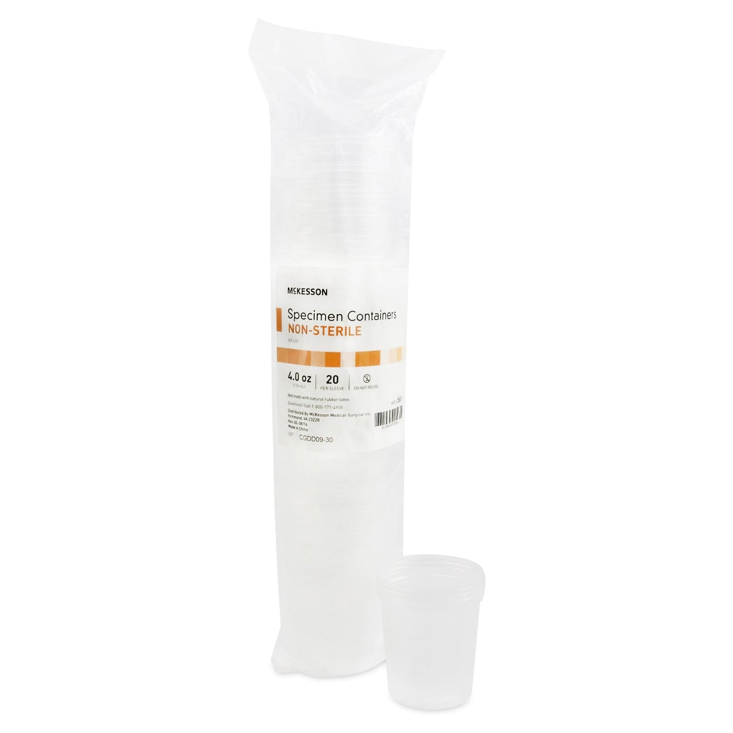 McKesson Specimen Container without Lid, 120 mL 561