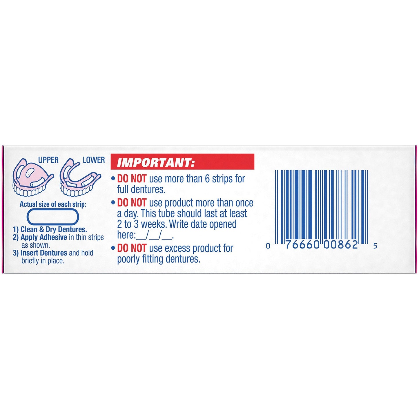 Fixodent Original Denture Adhesive Cream, 0.75 Oz 00076660300378
