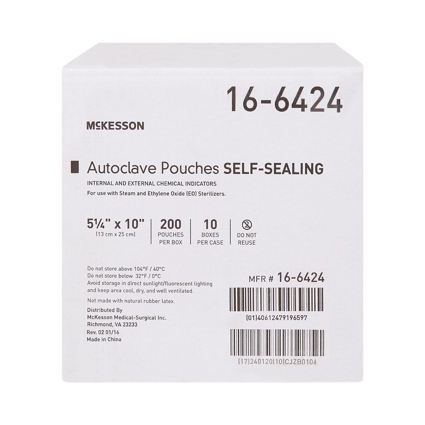 McKesson Sterilization Pouch, 5¼ x 10 Inch 16-6424