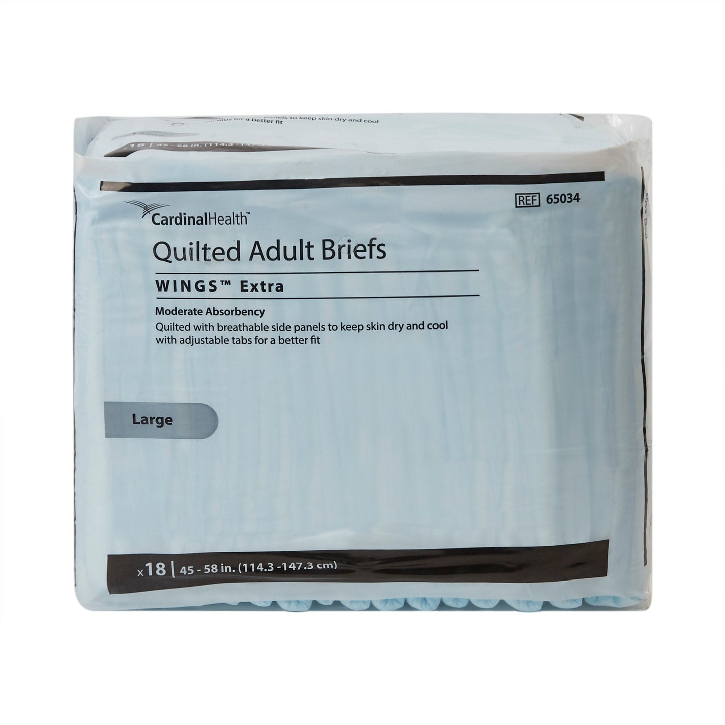 Simplicity Unisex Adult Incontinence Briefs, Moderate Absorbency, Large, Blue 65034