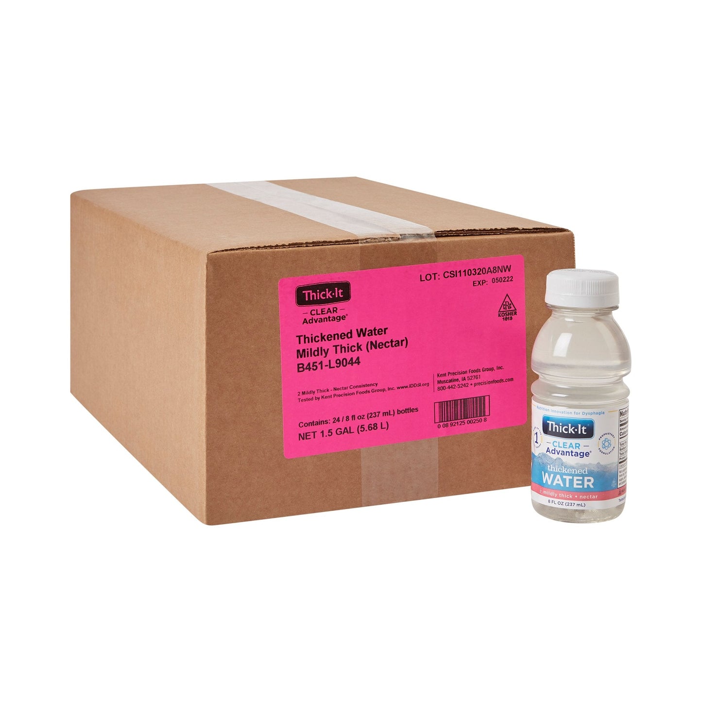 Thick-It® Clear Advantage® Nectar Consistency Thickened Water, 8-ounce Bottle B451-L9044