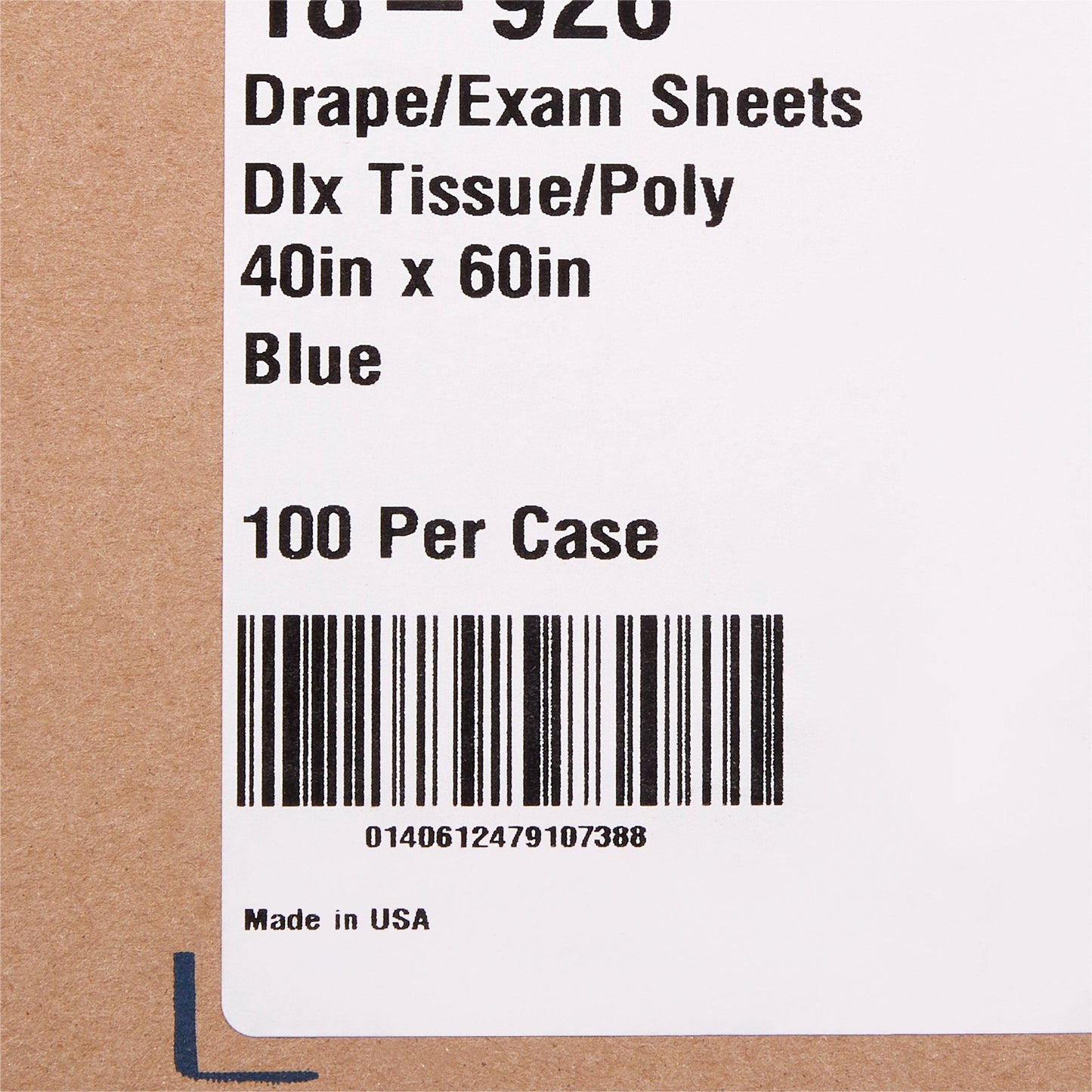 McKesson Nonsterile Physical Exam Drape, 40 x 60 Inch 18-926