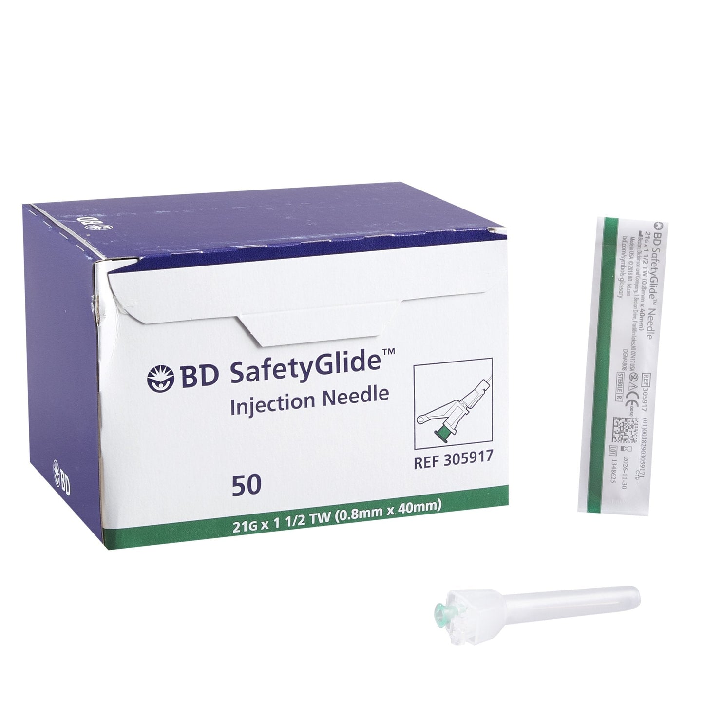 BD SafetyGlide™ Safety Hypodermic Sliding Safety Needle