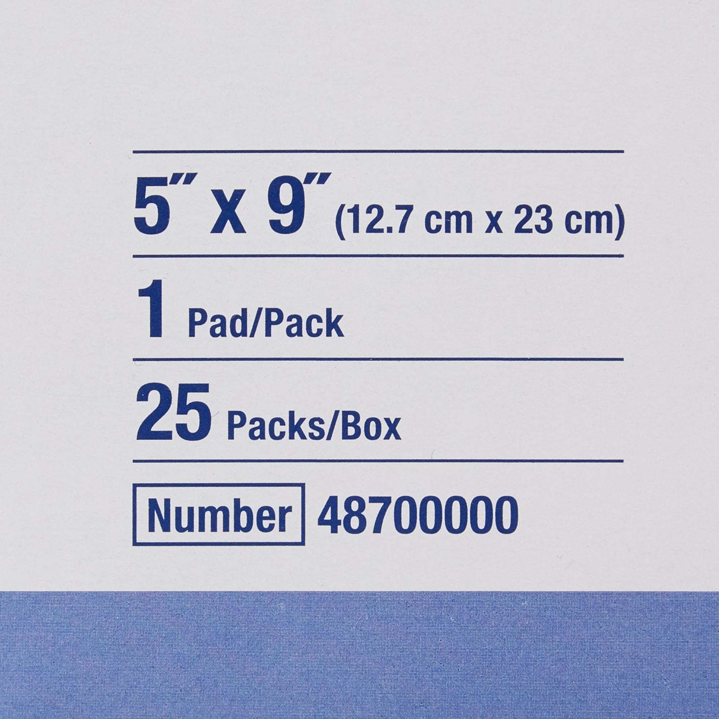 Sorbalux® ABD Sterile Abdominal Pad, 5 x 9 Inch, 1-Ply 48700000