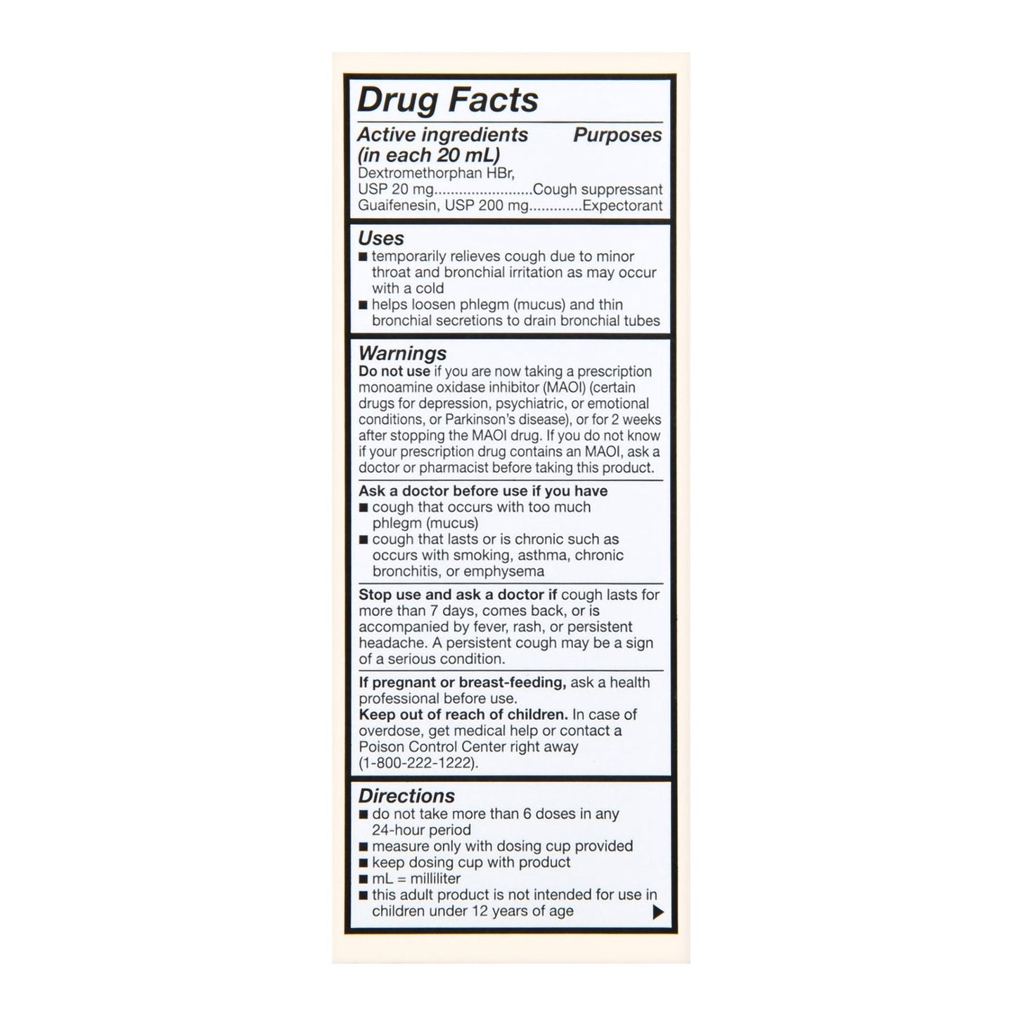 Foster & Thrive™ Adult Tussin DM Liquid, Raspberry Flavor 70677103501