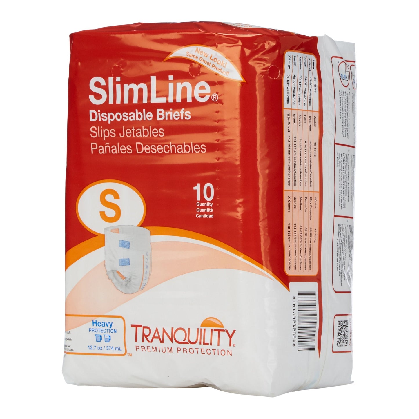 Tranquility® SlimLine® Heavy Protection Incontinence Brief, Small 2120