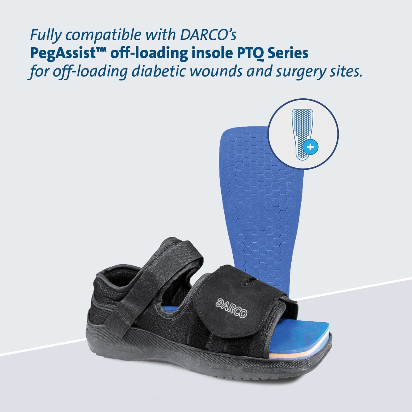 Darco MedSurg Post-Op Shoe, Female, Medium, Black MQW2B