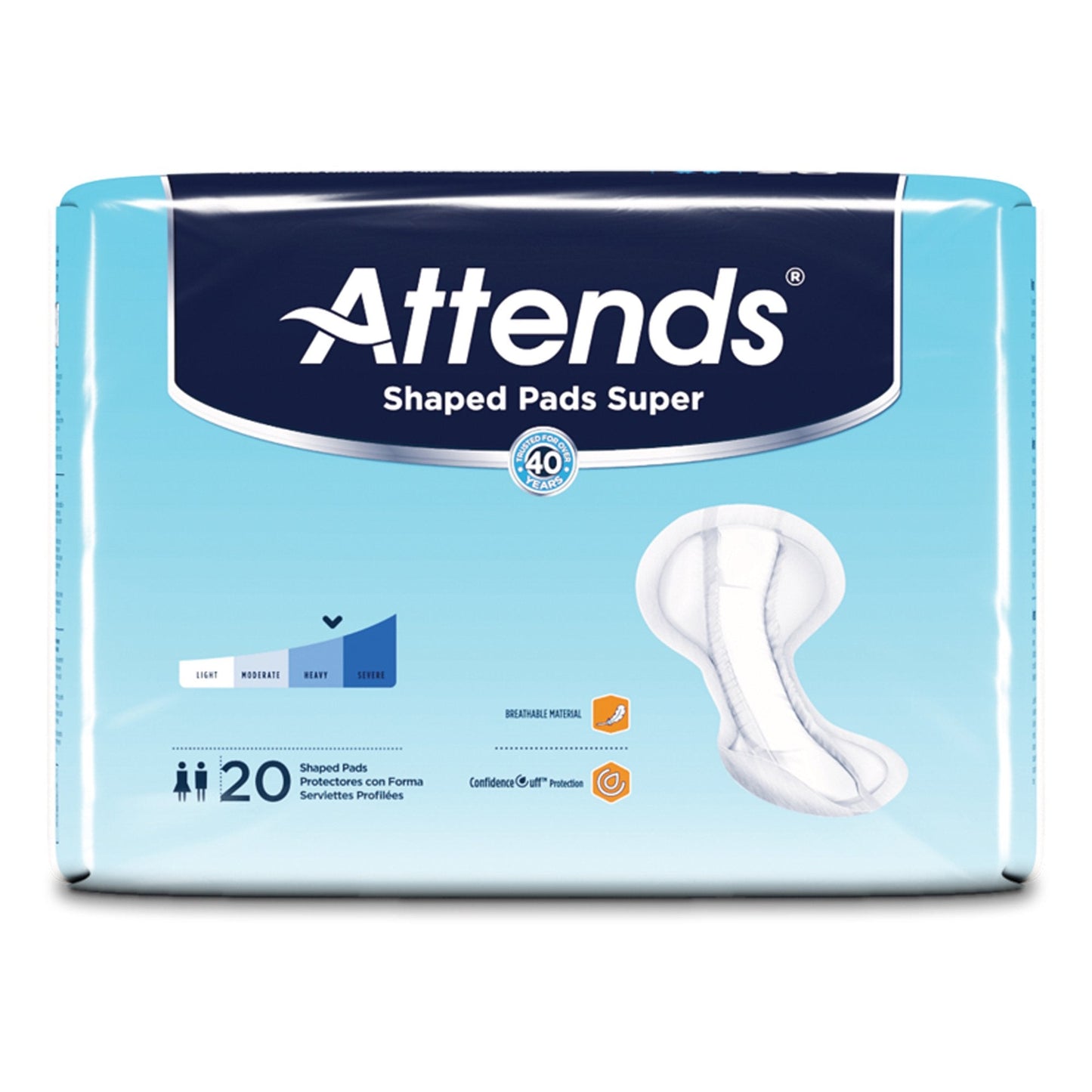 Attends® Shaped Bladder Control Pads, Super SPSA