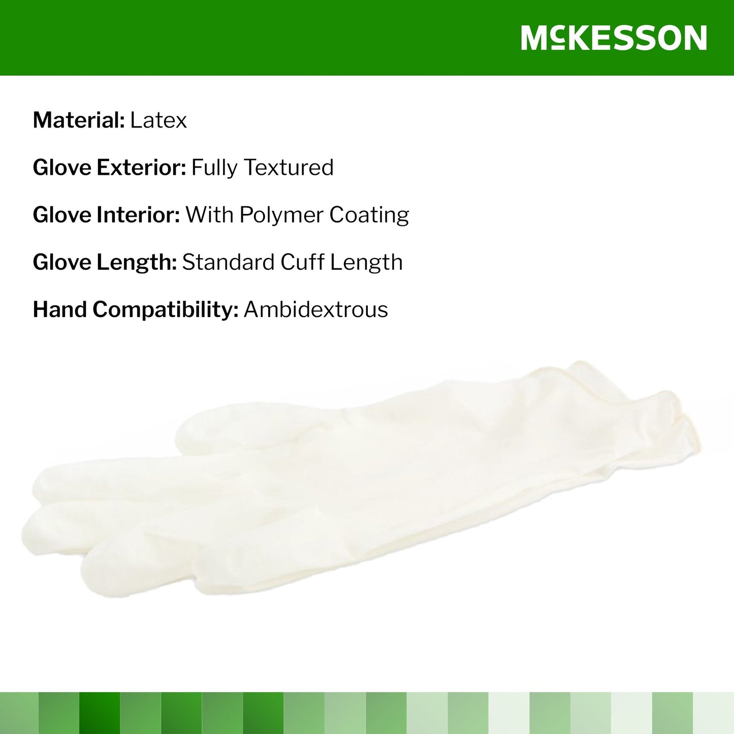 McKesson Confiderm® Latex Exam Glove, Large, Ivory 14-1383