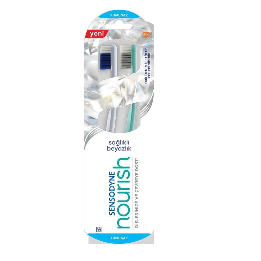 Sensodyn Nourish Soft Bristle Toothbrush 2-Pack - Gentle on Sensitive Teeth and Gums