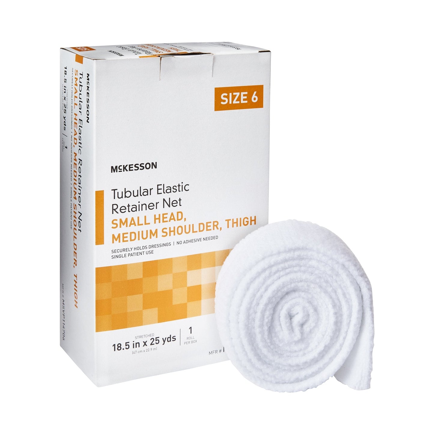 McKesson Tubular Bandage, Small Head, Medium Shoulder, Thigh, 18.5" x 25 Yard MSVP114706