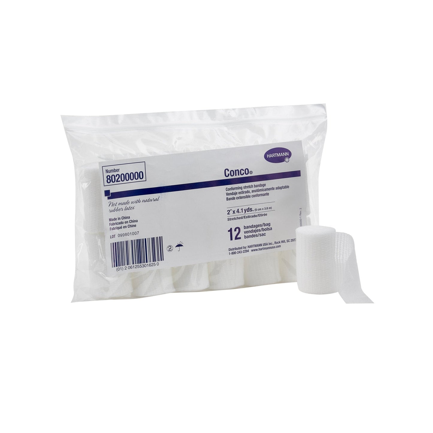 Conco® Conforming Bandage, 2 Inch x 4-1/10 Yard, 1-Ply 80200000