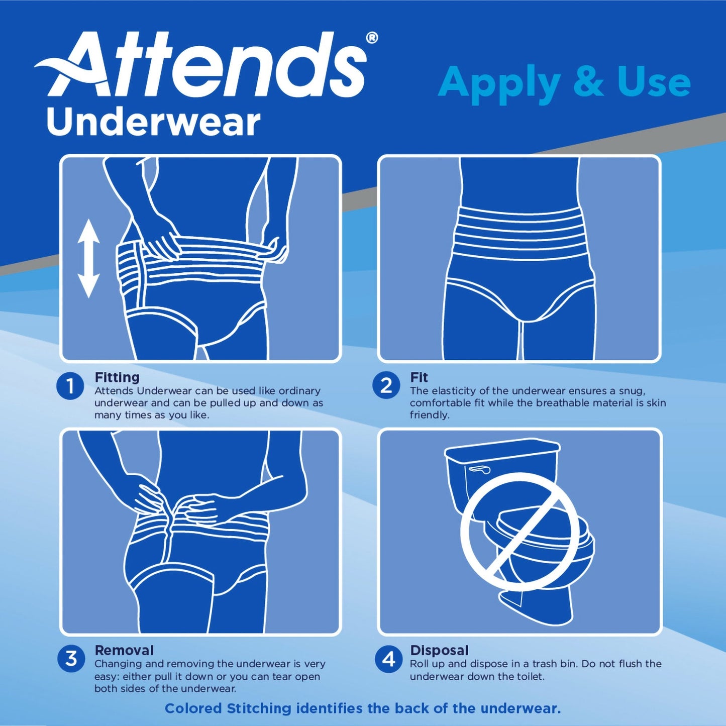Attends® Maximum Absorbent Underwear, Large AP0730100
