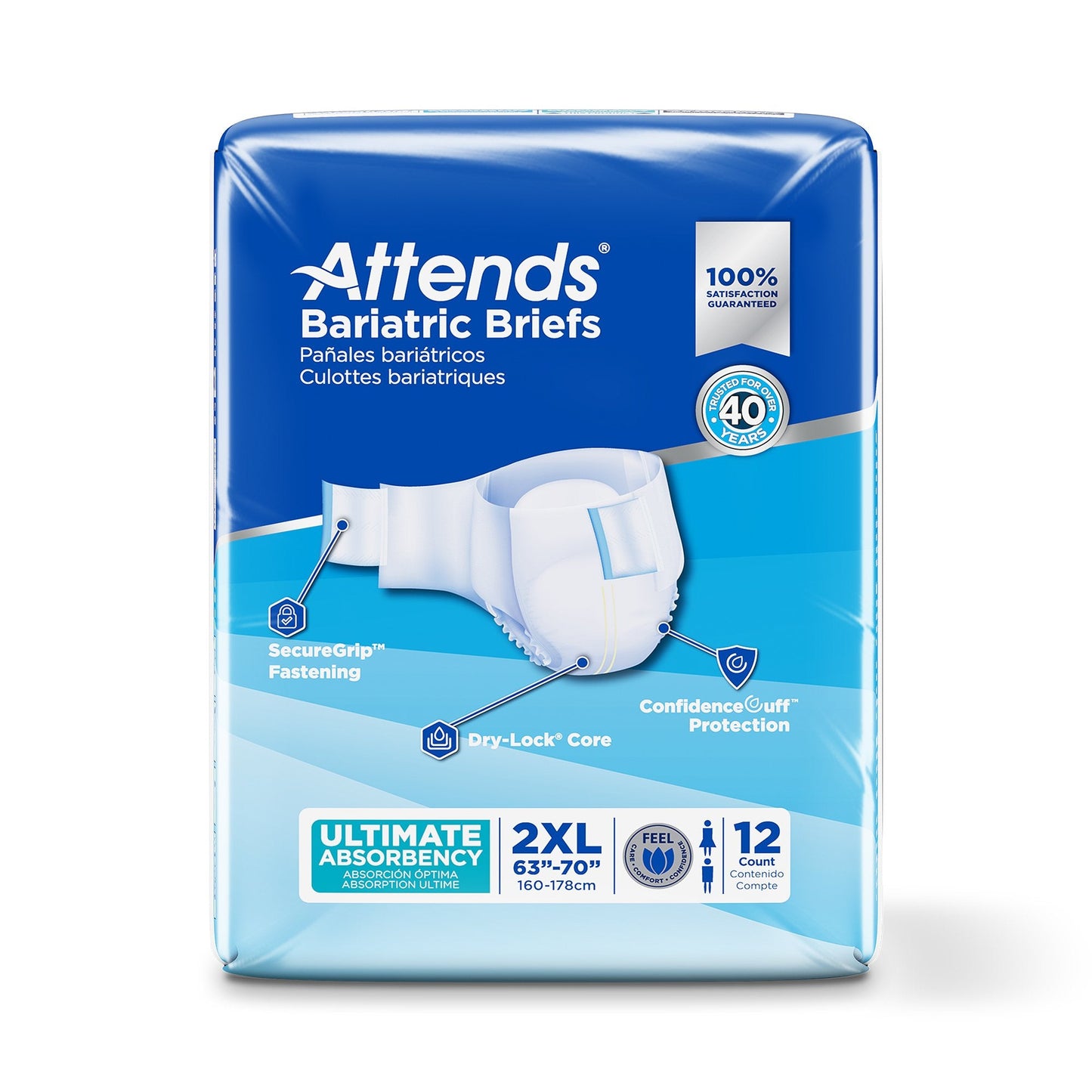 Attends® Bariatric Briefs, 2X-Large DD50