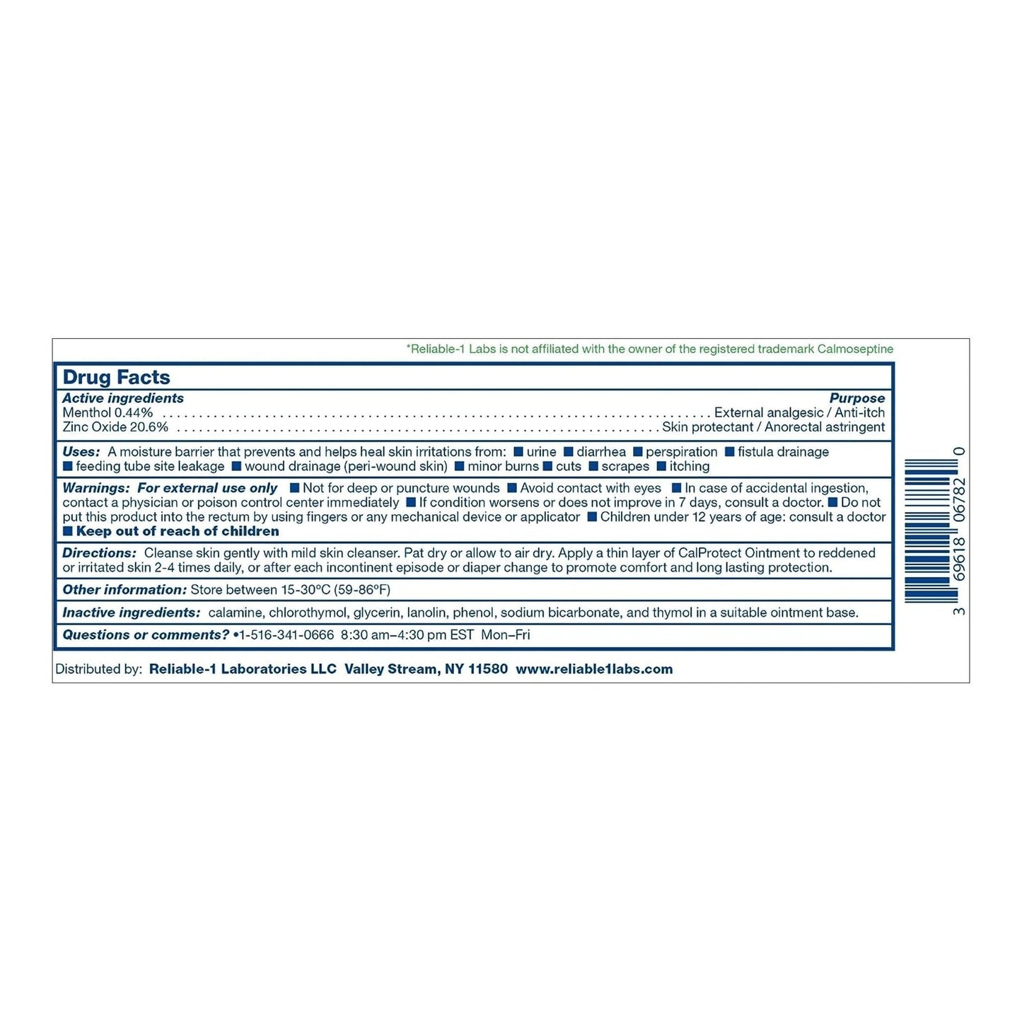 Skin Protectant CalProtect® 4 oz. Tube Scented Ointment 69618006782