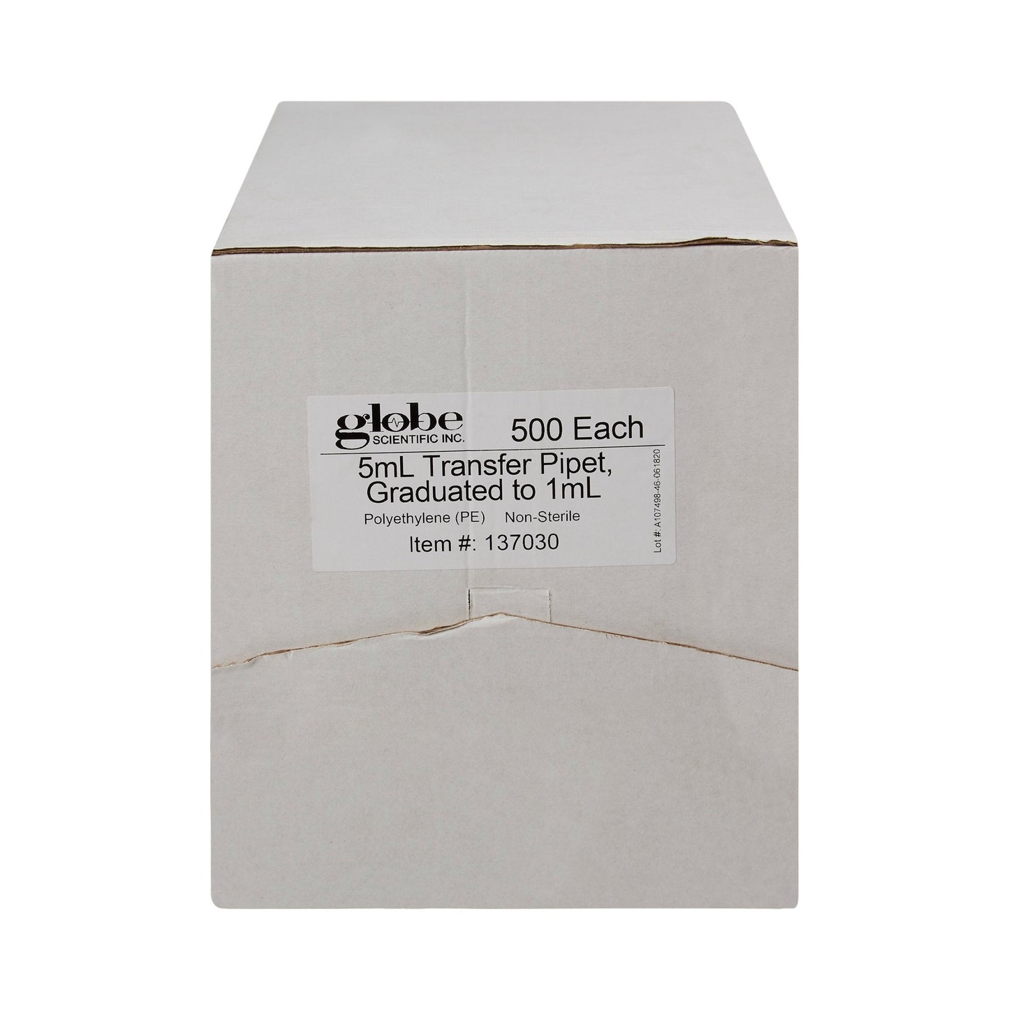 Globe Scientific Transfer Pipette, 5 mL, 3.4 mL Draw Volume 137030