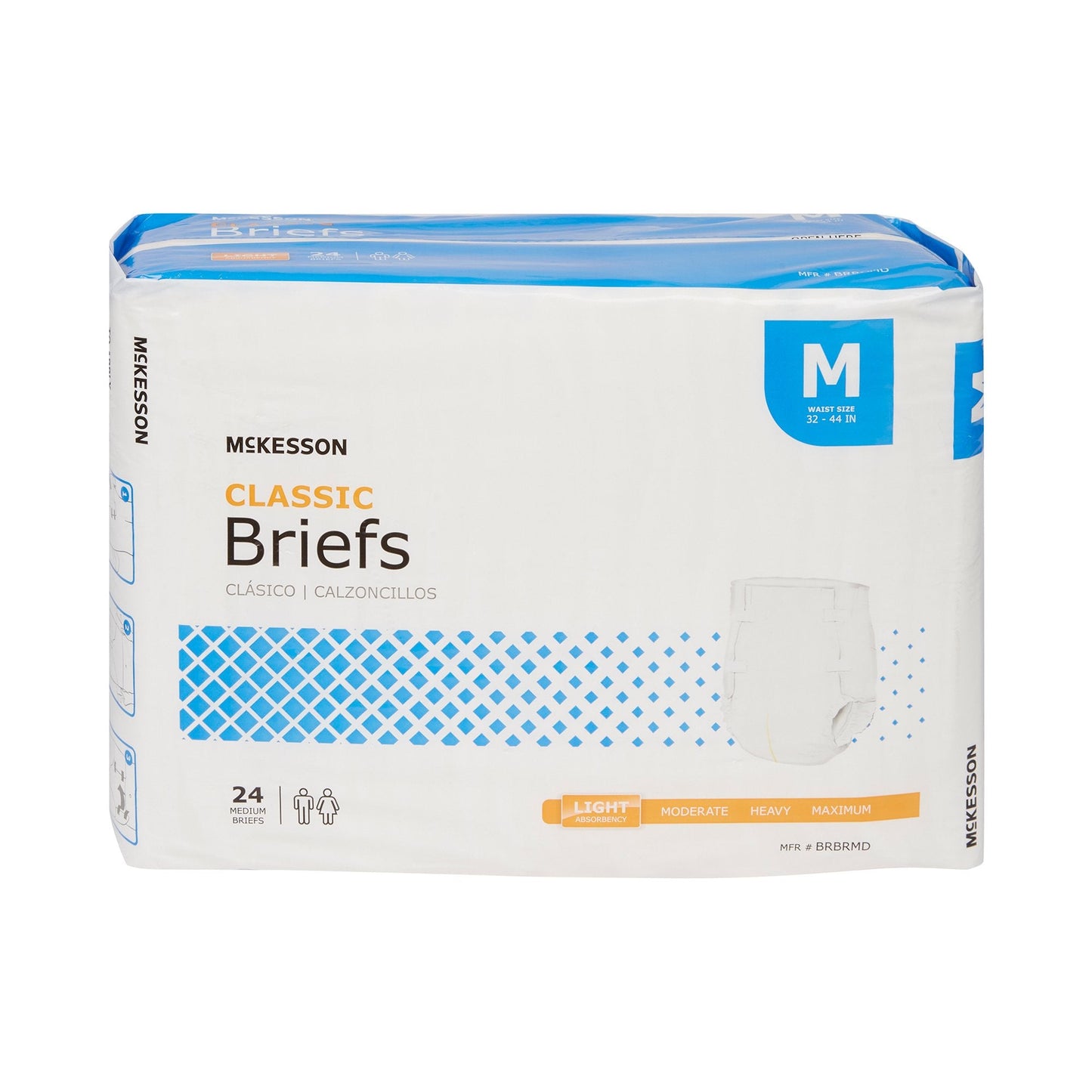 McKesson Classic Light Absorbency Incontinence Brief, Medium BRBRMD