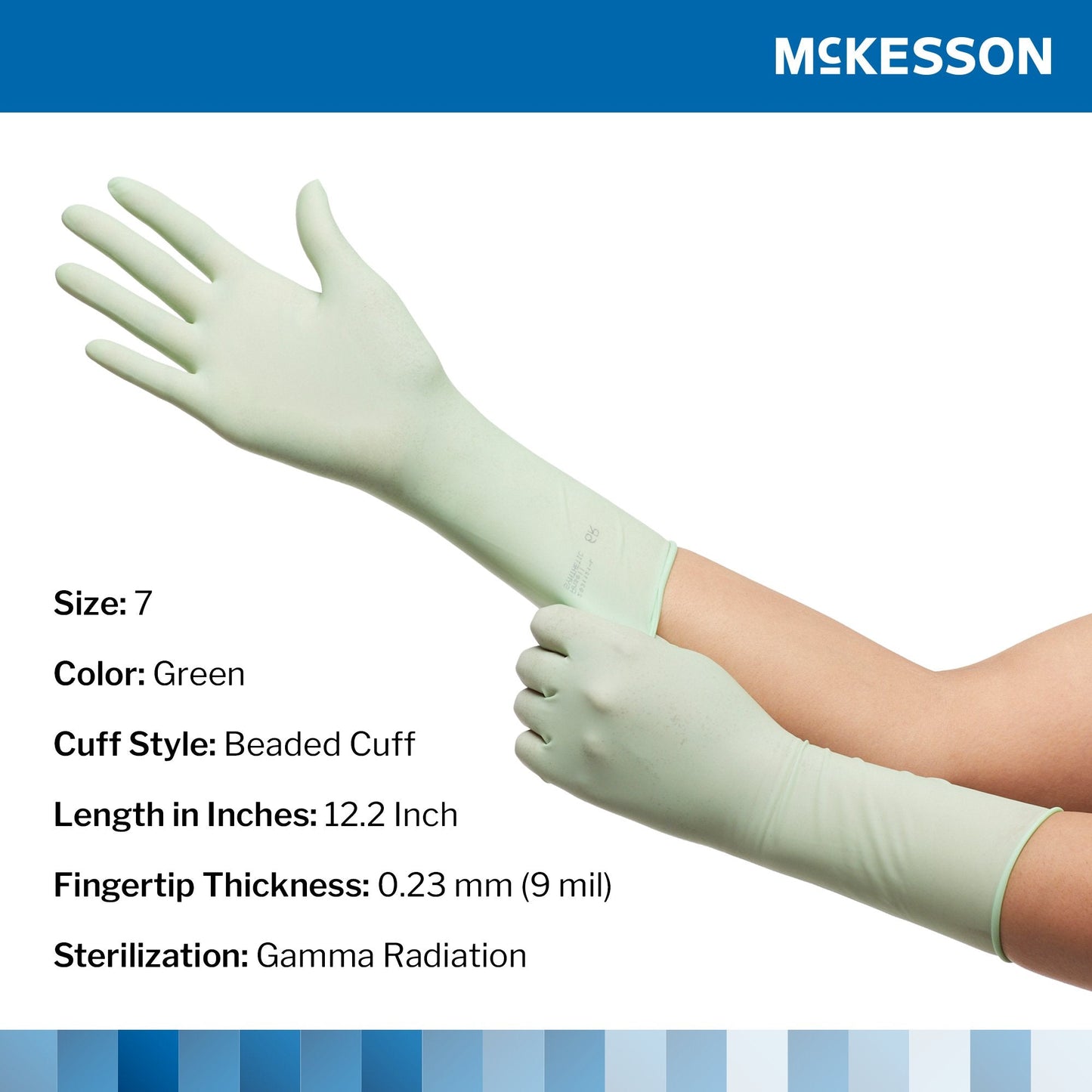 McKesson Perry® Performance Plus Polyisoprene Surgical Glove, Size 7, Green 20-2070N