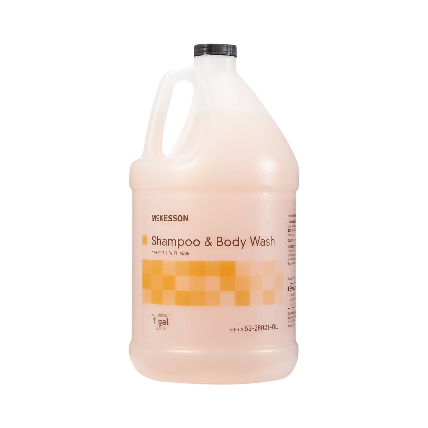 McKesson two-in-one shampoo and Body Wash, Apricot Scent, 1 Gallon Jug 53-28021-GL