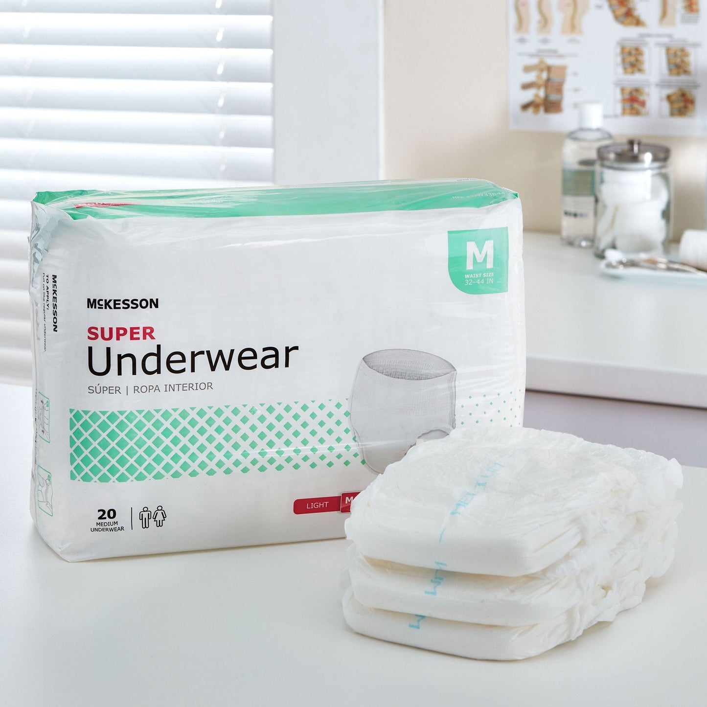 McKesson Super Moderate Absorbency Incontinence Underwear, Medium UW33844