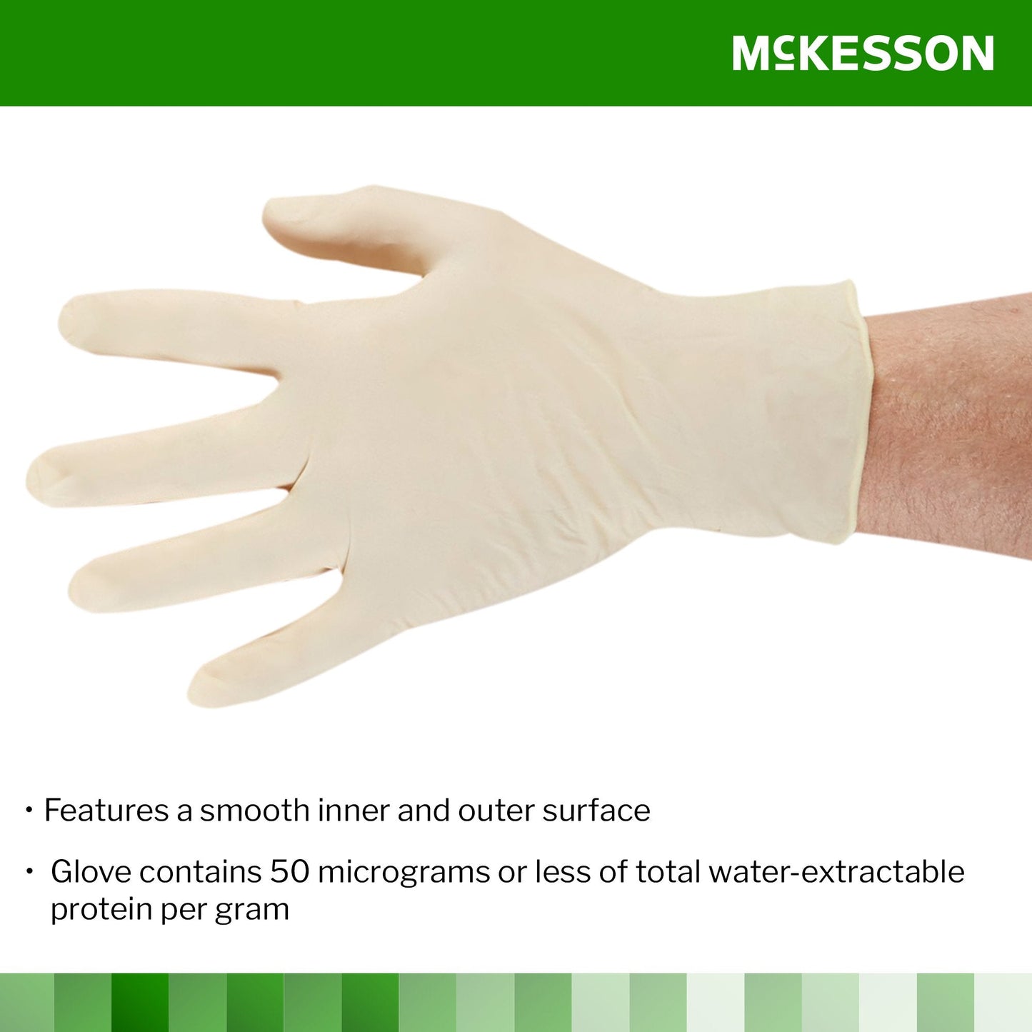 McKesson Confiderm® Latex Exam Glove, Small, Ivory 14-314