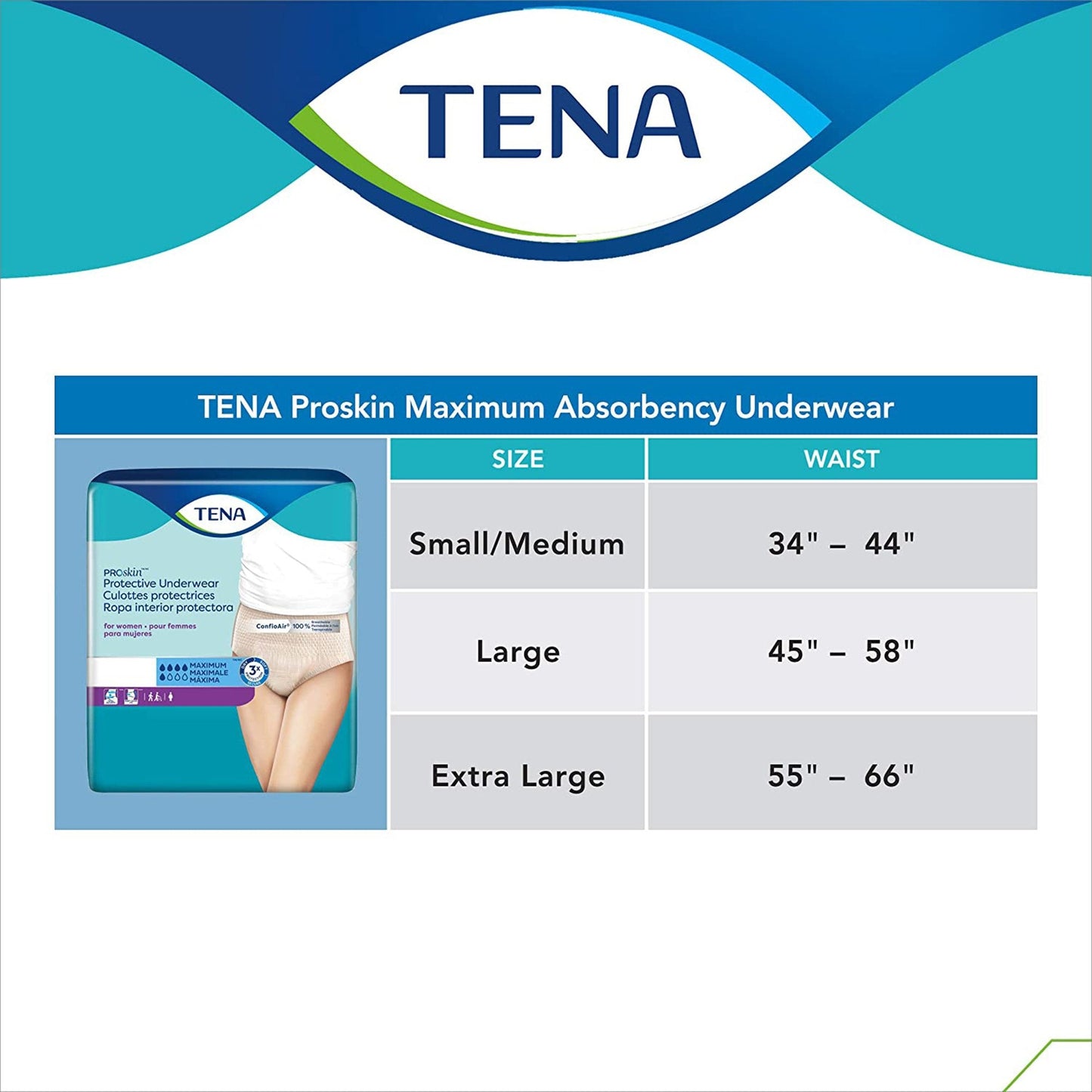 Tena® ProSkin™ Maximum Absorbent Underwear for Women, Extra Large 73040