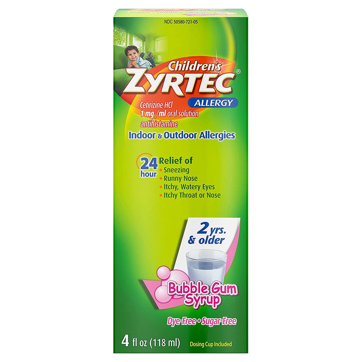 Children's Zyrtec Cetirizine Allergy Relief 50580072105