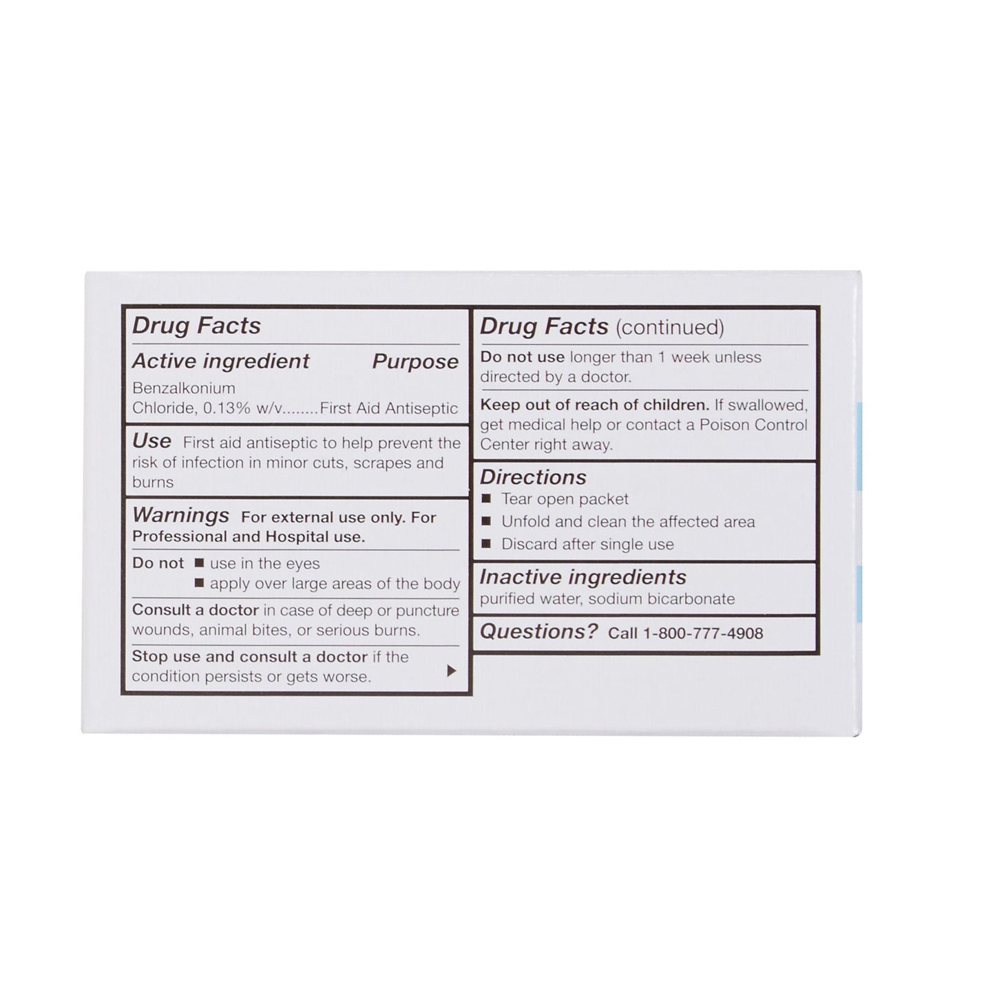 McKesson Benzalkonium Chloride Antiseptic Skin Wipes 269