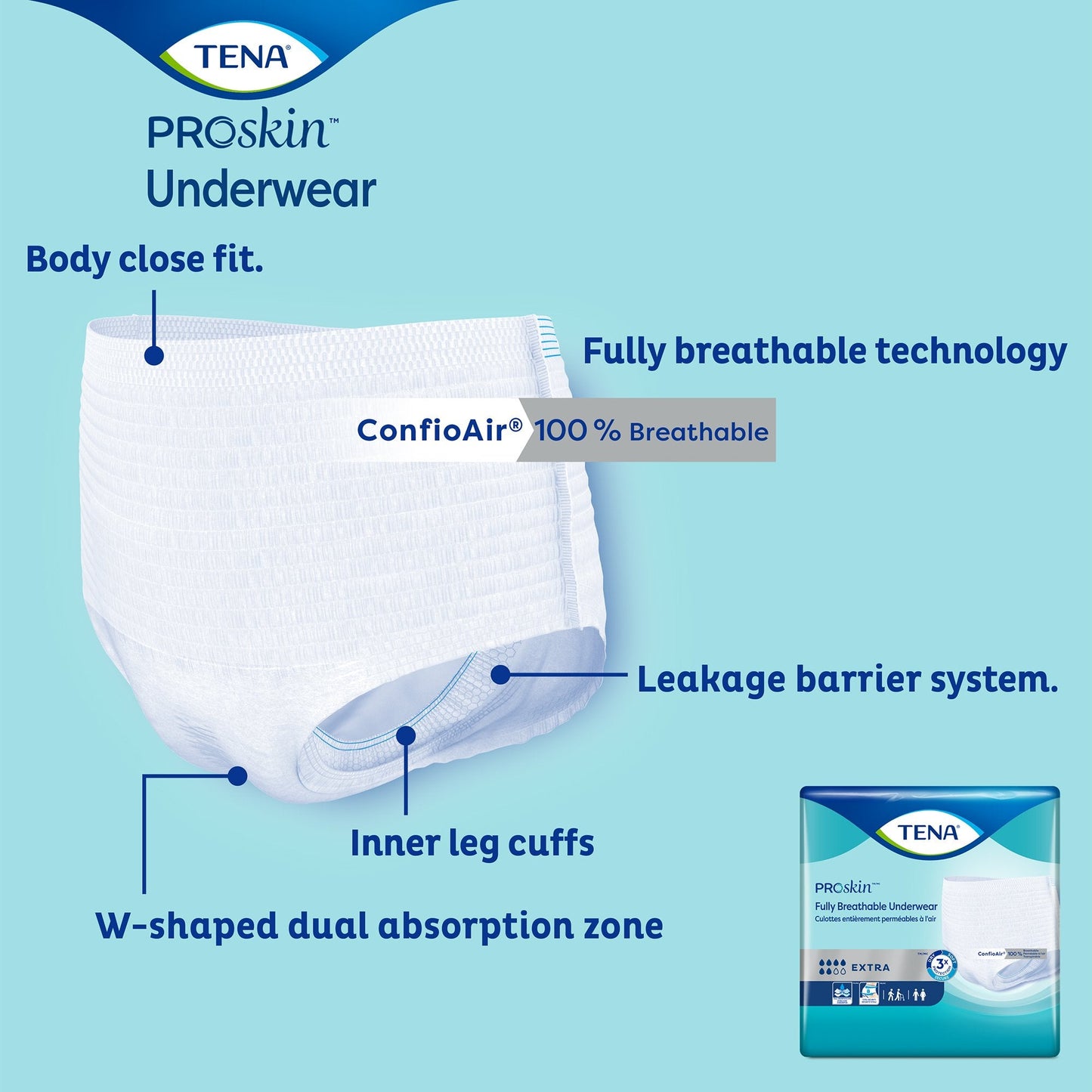 Tena® ProSkin™ Extra Absorbent Underwear, Large 72332
