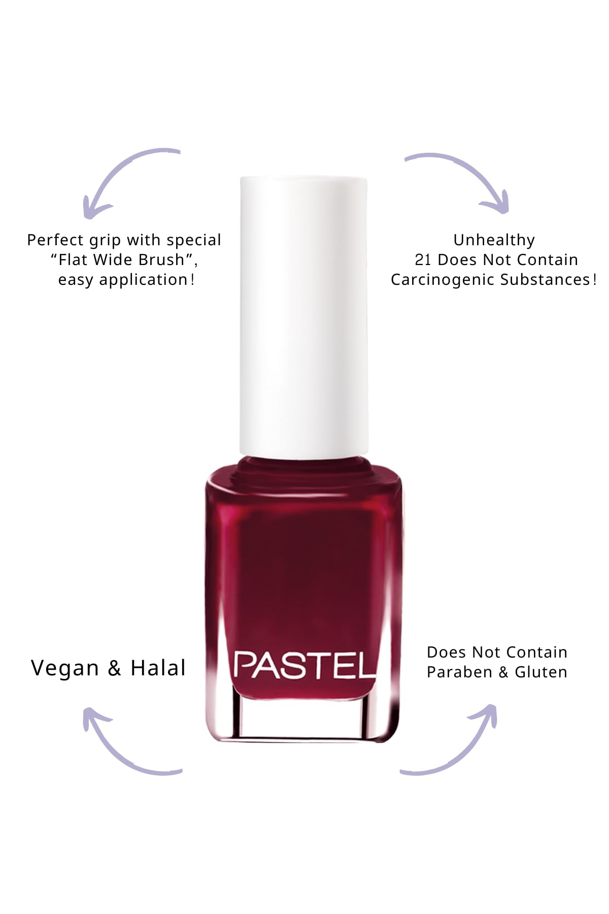 Pastel Vegan Nail Polish - Cruelty-Free, Non-Toxic, 13ml - Pastel Nail Color