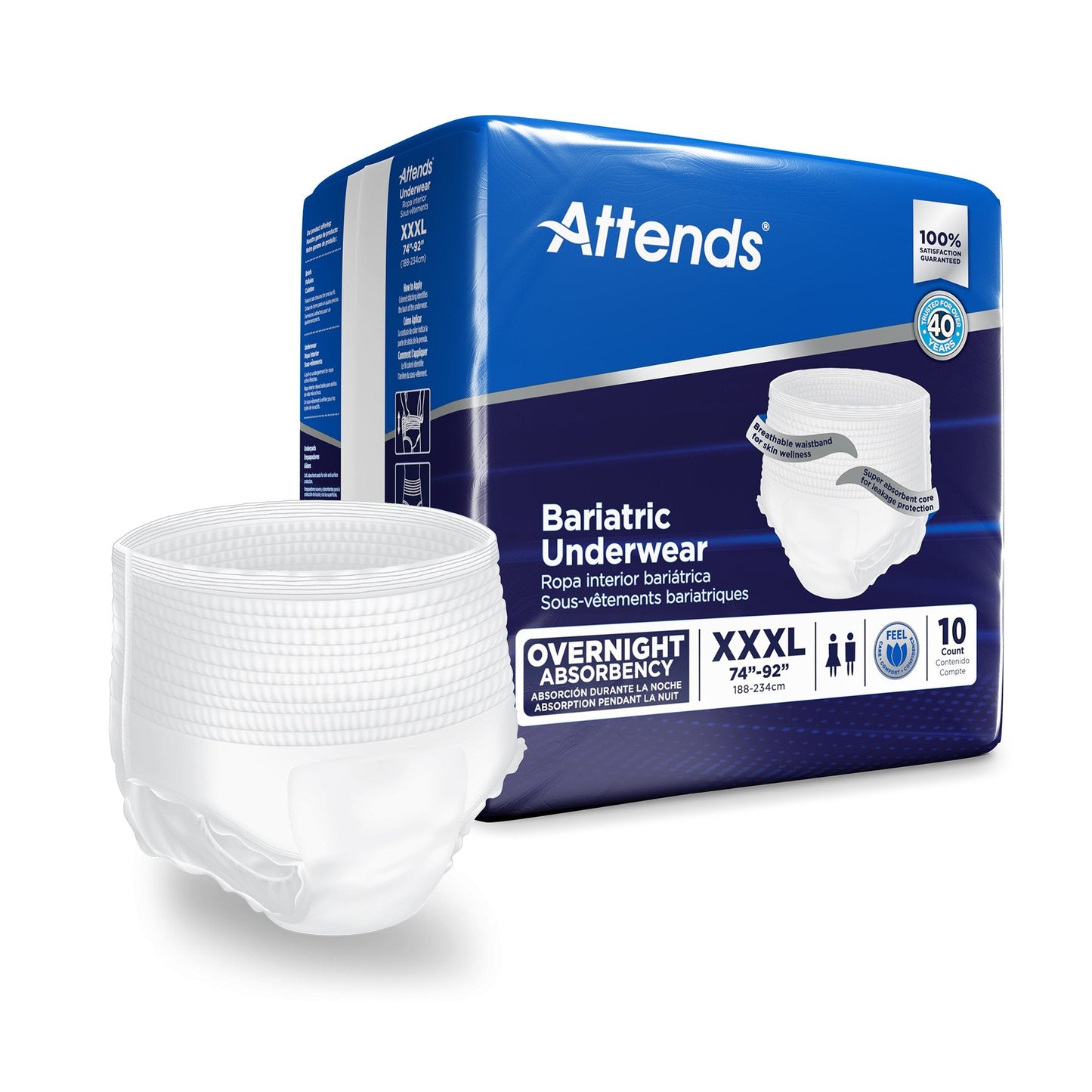 Attends® Bariatric Ultimate Absorbent Underwear, 3X-Large AU60