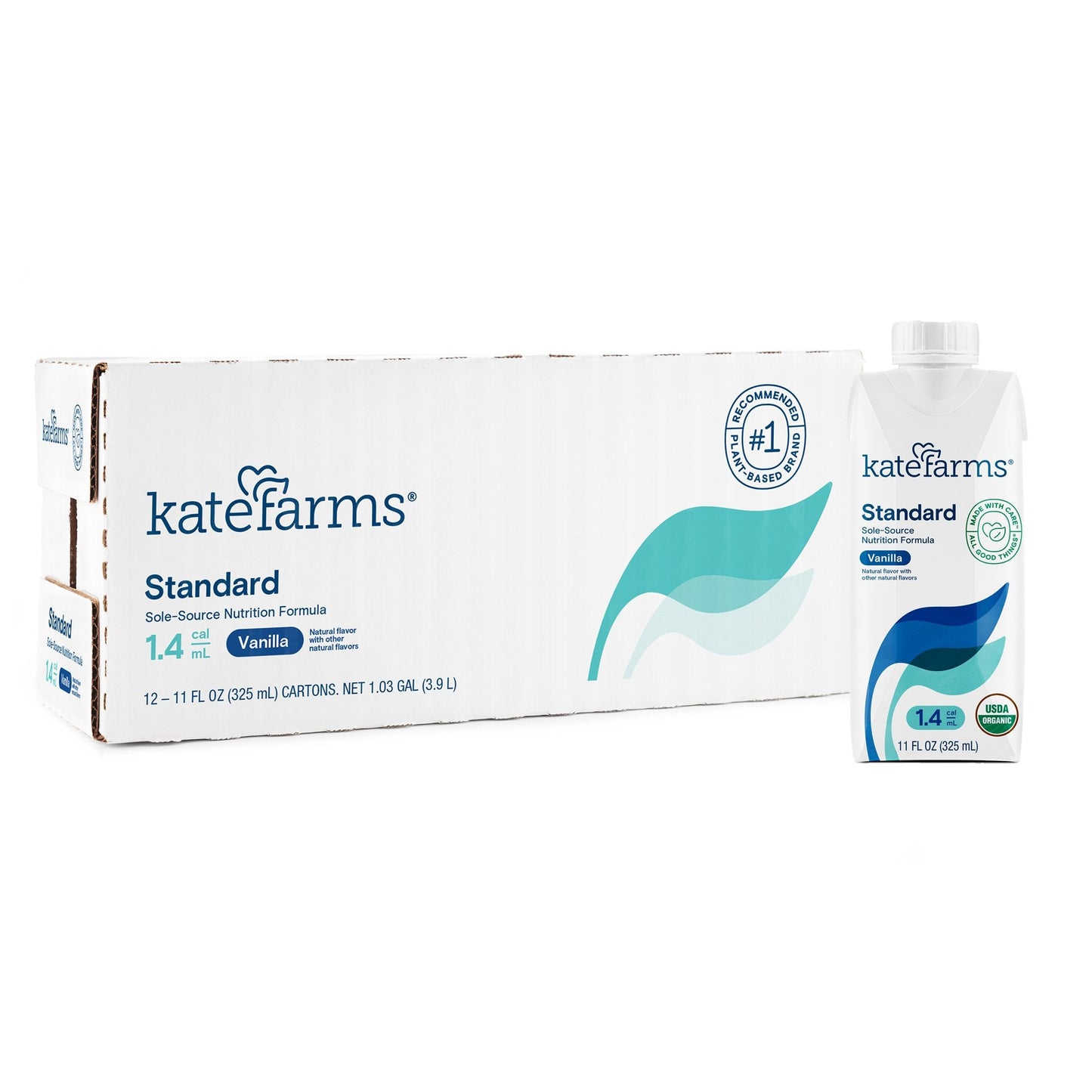 Kate Farms® Standard 1.4 Vanilla Sole-Source Nutrition Formula, 11-ounce carton 811112030430
