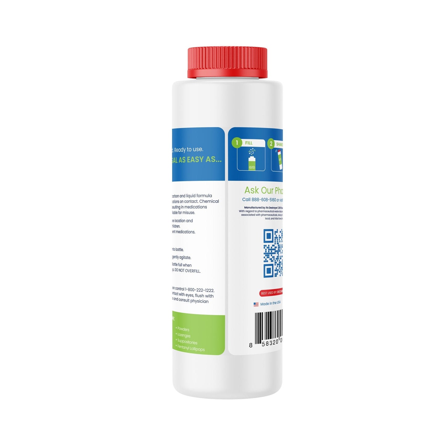 Rx Destroyer™ Pharmaceutical Disposal System, 16-ounce bottle RX16