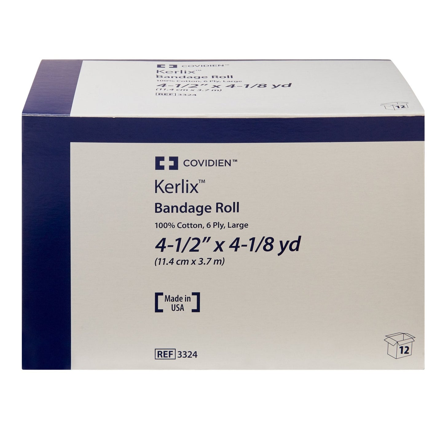 Kerlix™ Fluff Bandage Roll, 4-1/2 Inch x 4-1/10 Yard, 6-Ply 3324