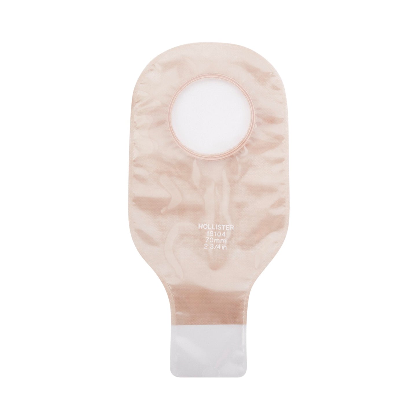 New Image™ Transparent Colostomy Pouch, Pre-cut to Fit 70 mm Stomas, Blue Match 18104