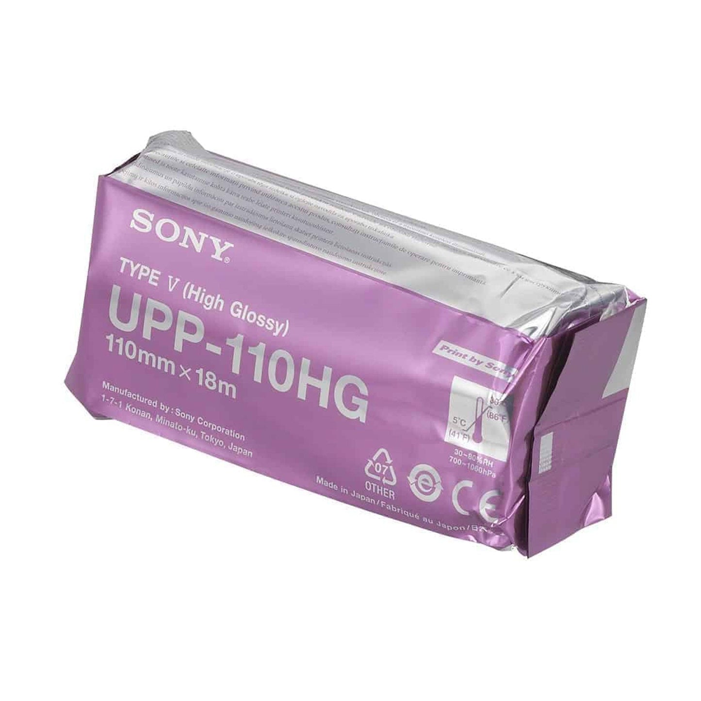 Ultrasound Video Paper Sony® Roll Black and White High Gloss Without Grid 30751543