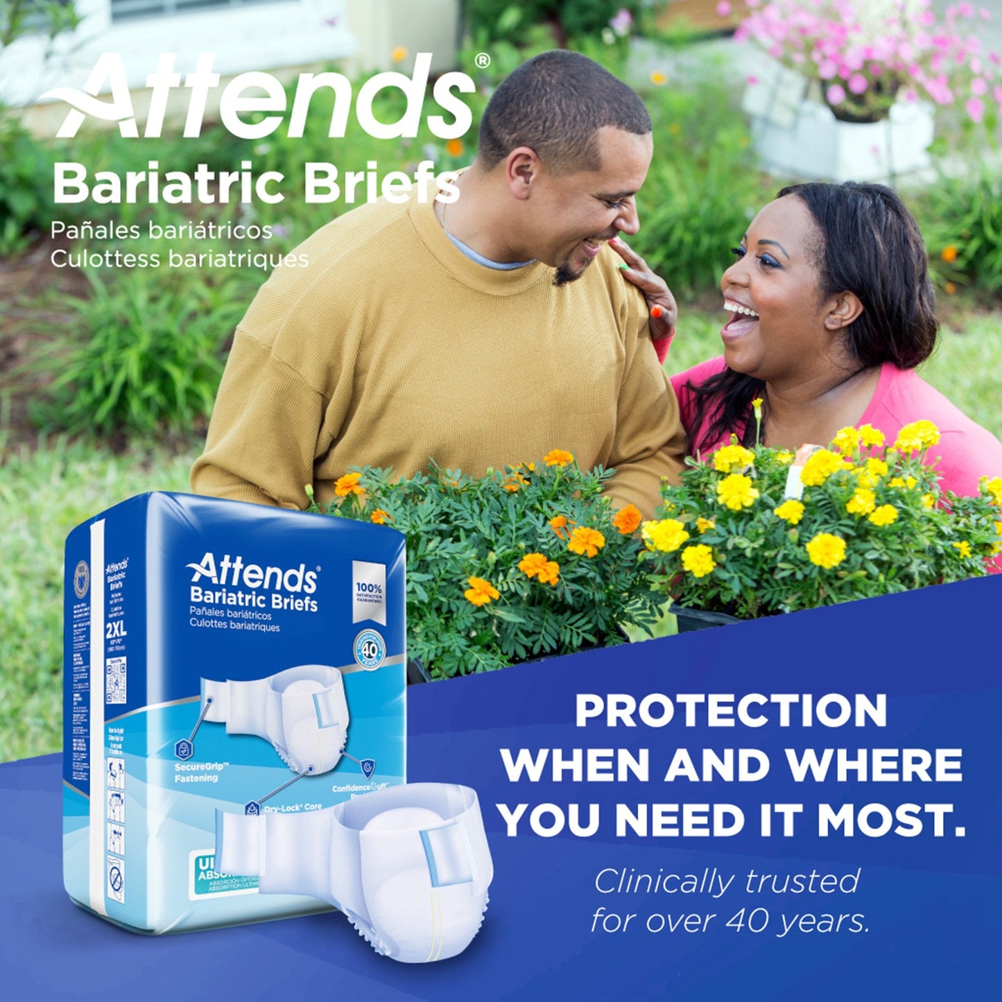 Attends® Bariatric Briefs, 2X-Large DD50