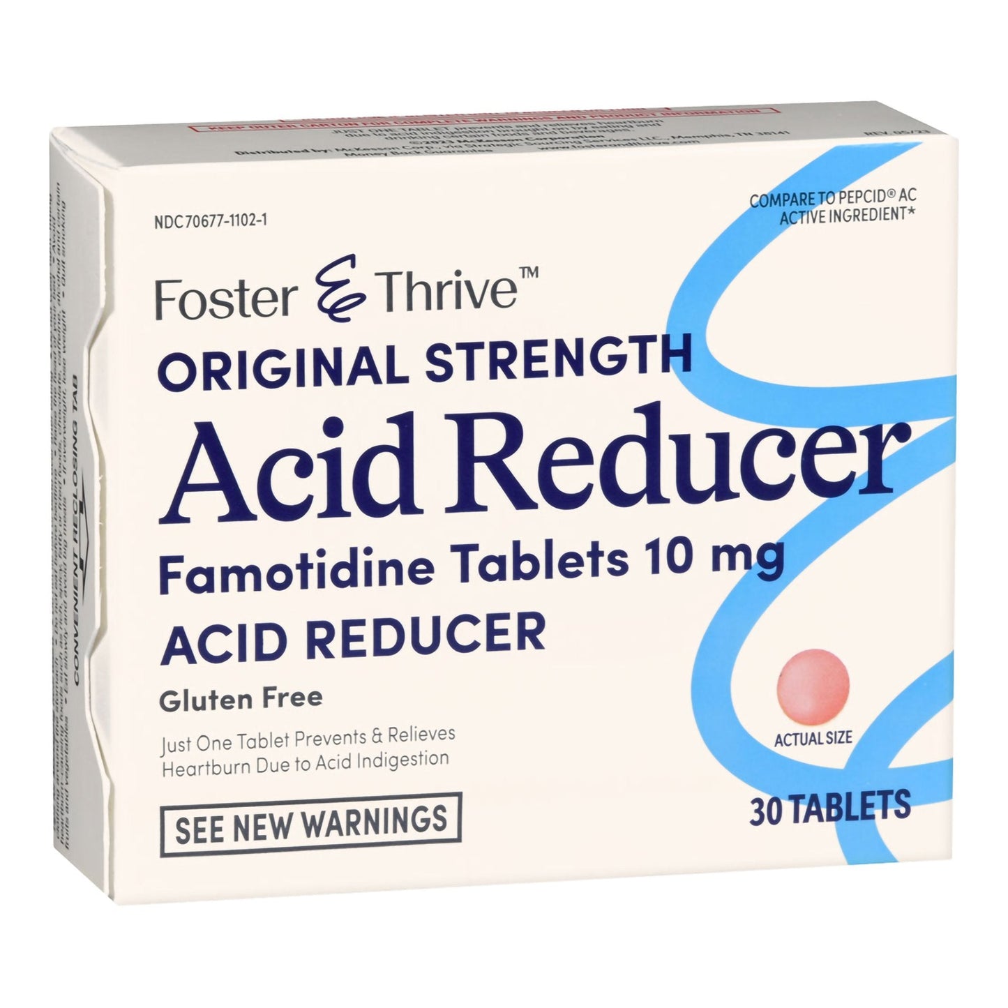 Foster & Thrive™ Original Strength Acid Reducer Famotidine Tablets 10 mg 70677110201