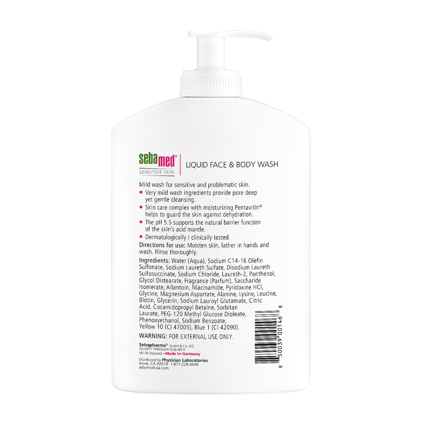Sebamed Liquid Face and Body Wash - Gentle Cleansing for Sensitive Skin, 1000ml