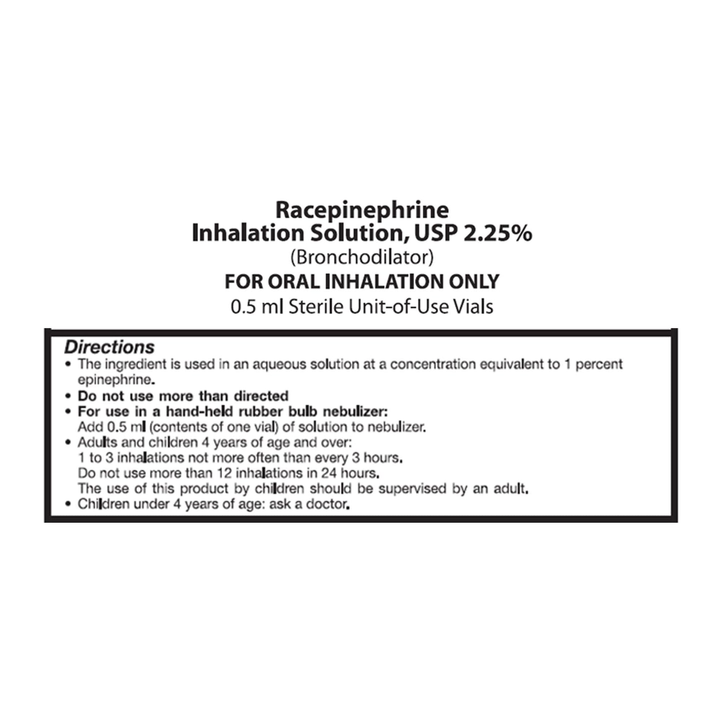 Nephron Inhalation Solution, 0.5 mL Vial 00487590199