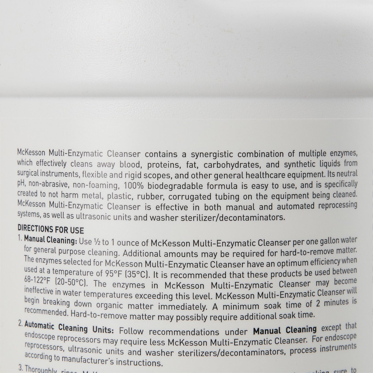 McKesson Multi-Enzymatic Instrument Detergent, 1 gal Jug, Spring Fresh Scent 53-28502