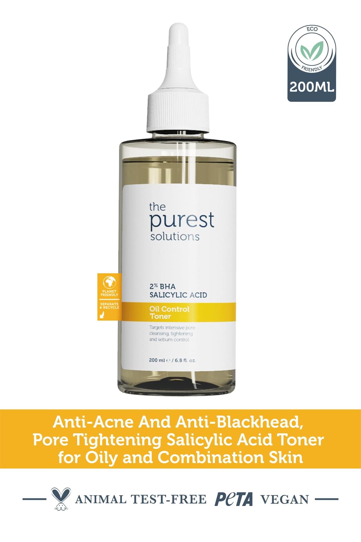 The Purest Solutions Skin Care Set - BHA Exfoliant & Salicylic Acid Toner for Oil Control