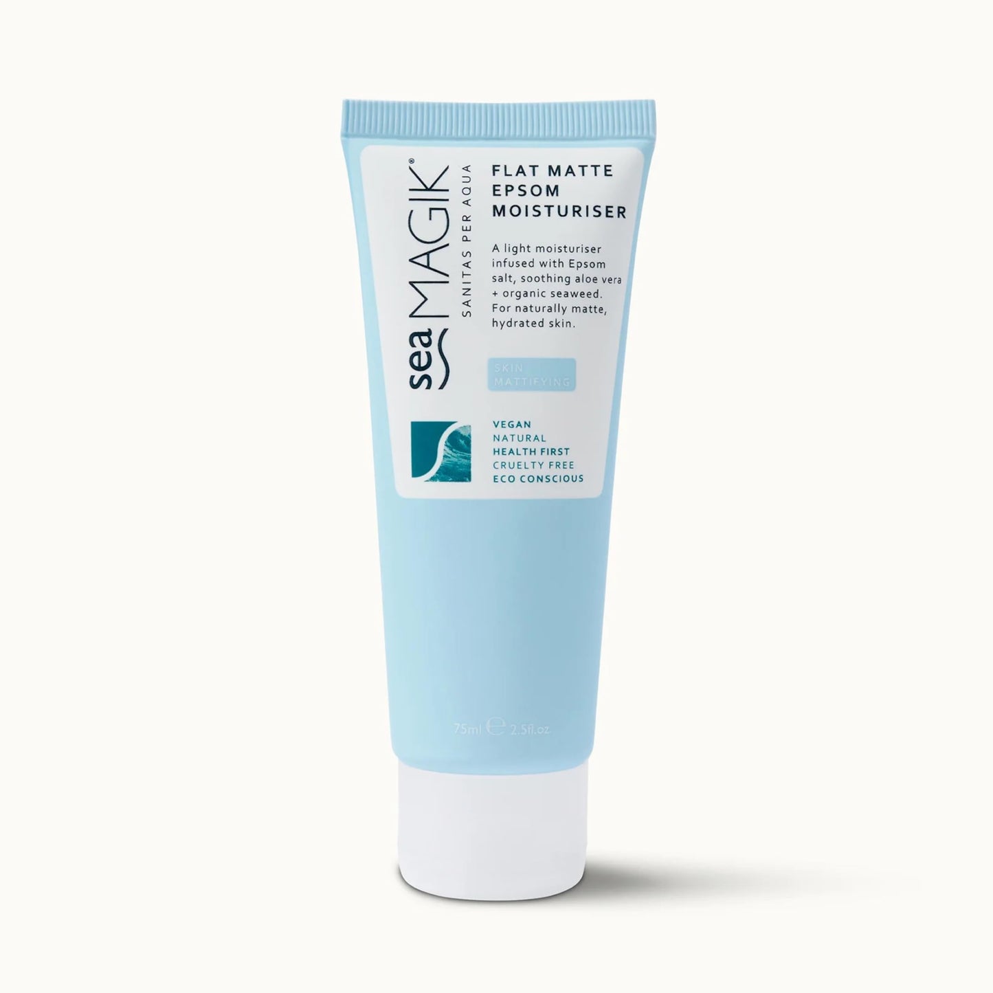 Dead Sea Spa Magik Flat Matte Epsom Moisturiser - Natural Skincare for Oily Skin, 75ml