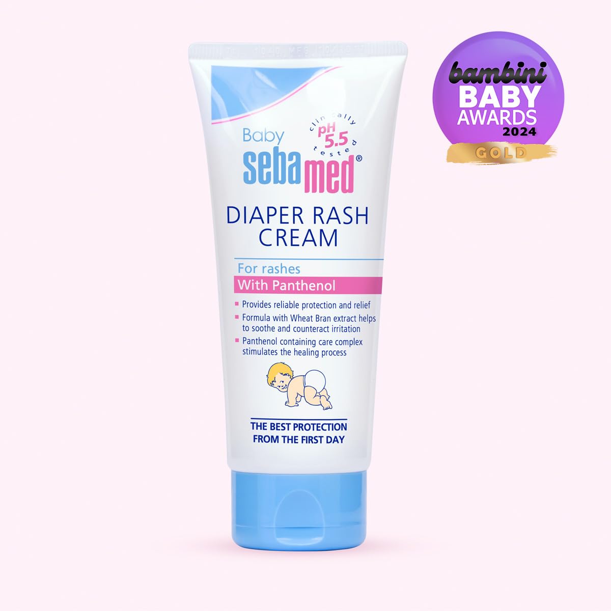 Sebamed Baby Nappy Cream 100ml - Gentle pH 5.5 Nappy Rash Cream for Sensitive Skin