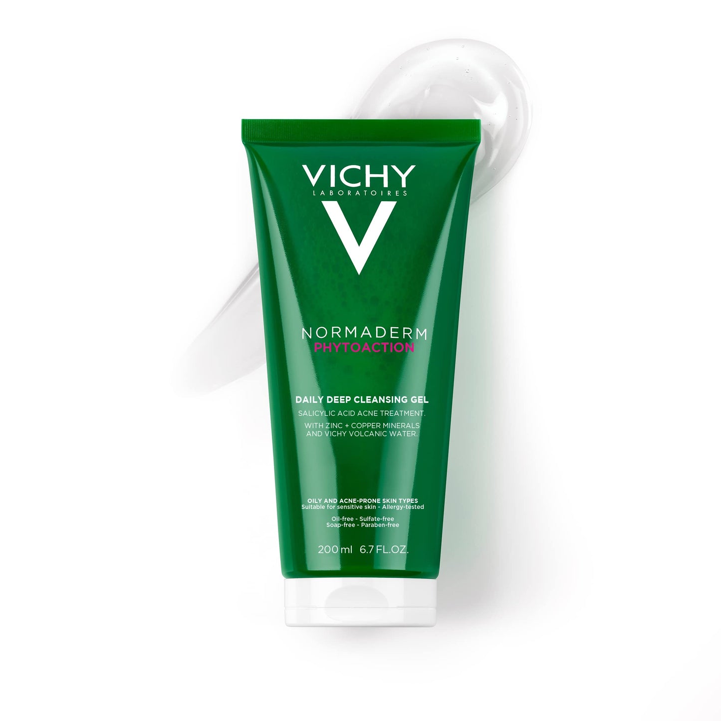 Vichy Normaderm Phytosolution Intensive Purifying Gel for Oily Skin - 200ml, Salicylic Acid Face Wash