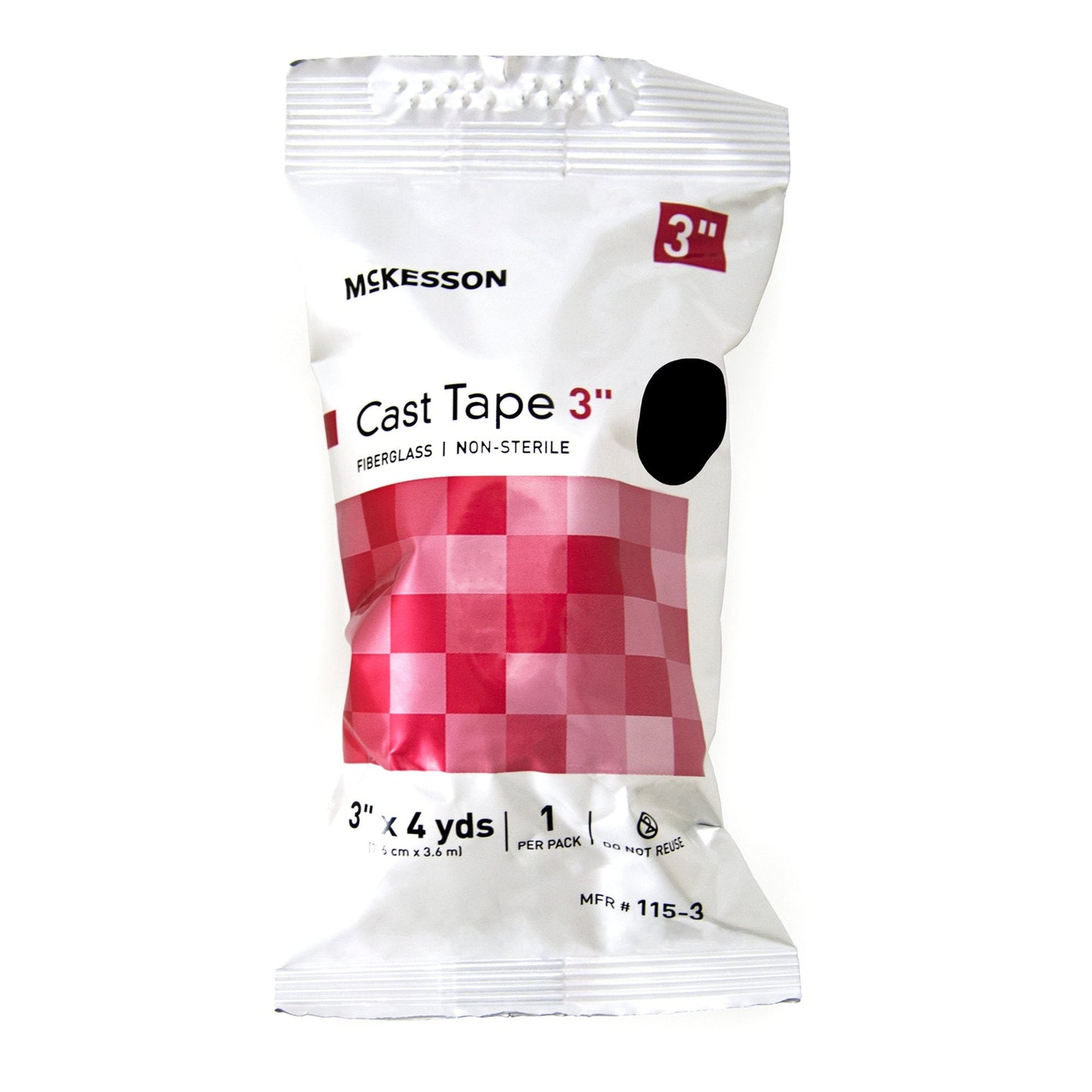 McKesson Black Cast Tape, 3 Inch x 4 Yard 115-3A
