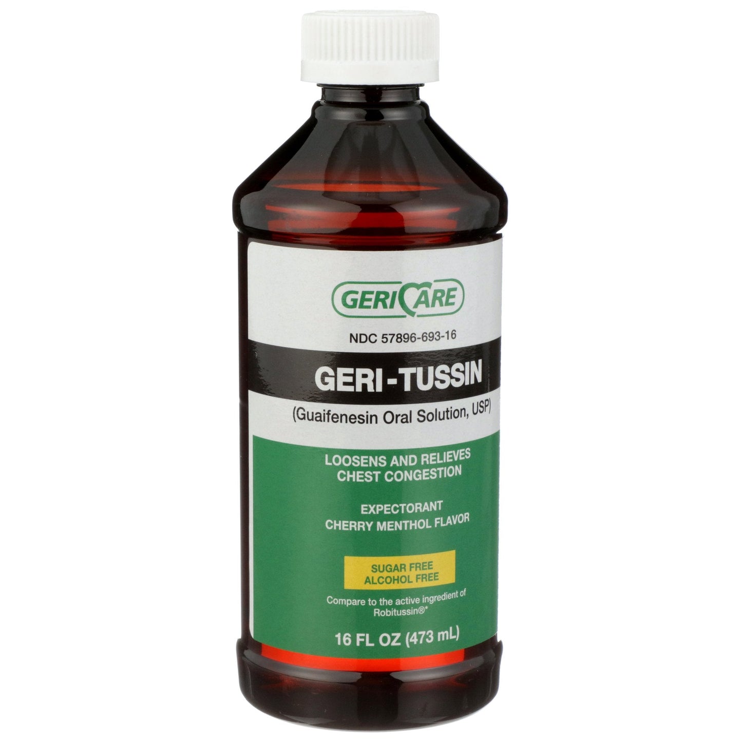 Geri-Care® Guaifenesin Cold and Cough Relief, 16-ounce Bottle QROB-16-GCP