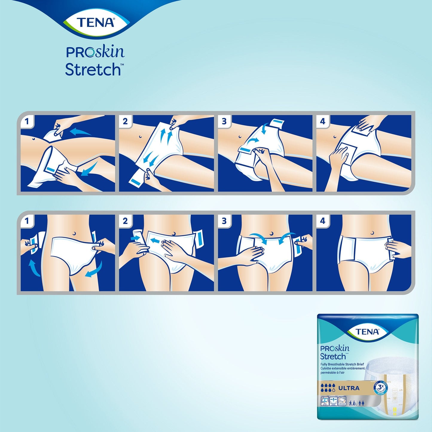 Tena® ProSkin Stretch™ Ultra Incontinence Brief, Large / Extra Large 67803